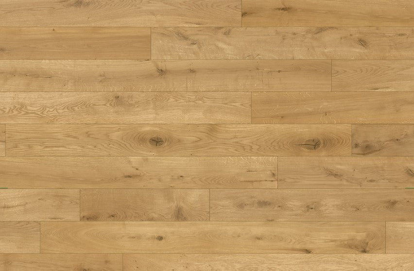 DM Comfort Line Genese Collection European Oak flooring in Zen, 9/16” x 8 5/8”, UV cured finish, ideal for glue down or floating.