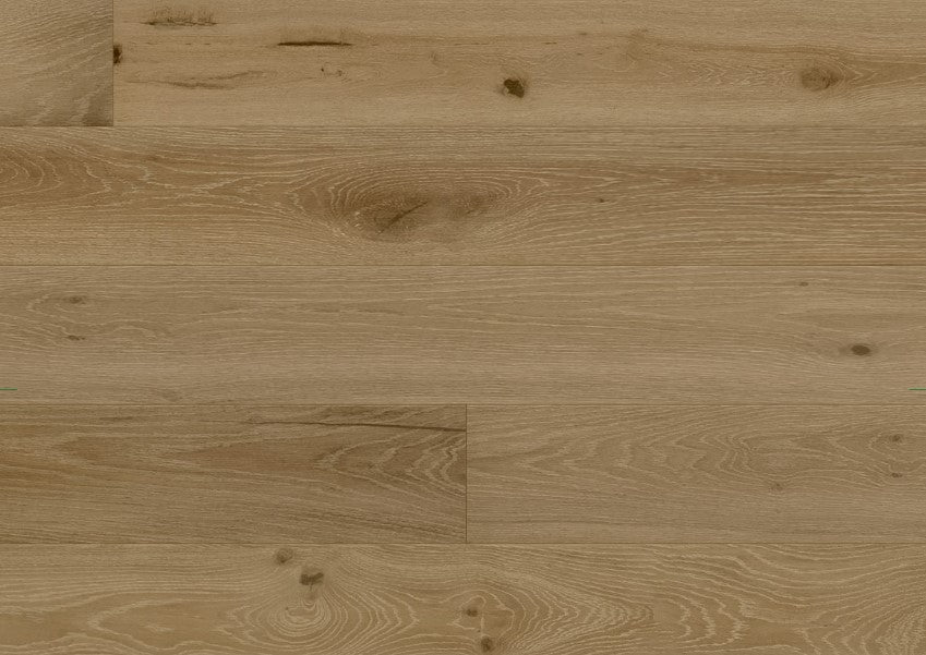 DM Silver Oak Collection engineered hardwood flooring in Pashmina French Oak, 82.5, UV cured finish, ideal for versatile installations.
