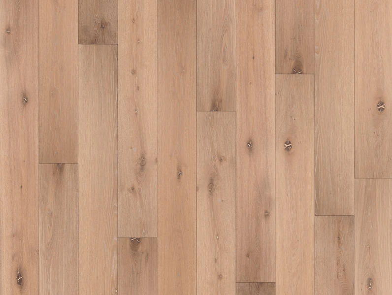 Duchateau Chateau Collection engineered hardwood flooring in St. Luc, European Oak, 3.5mm wear layer, versatile installation options.