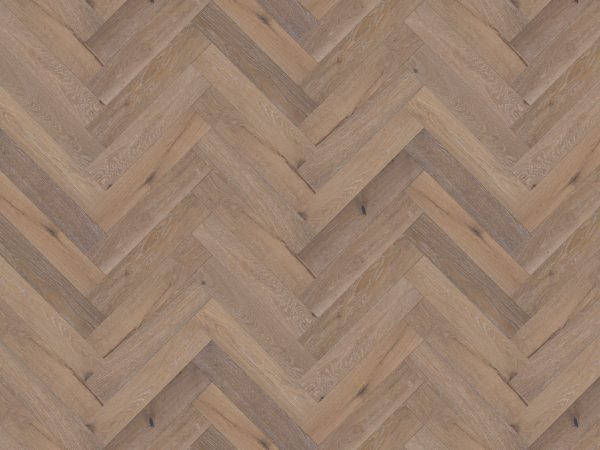 Duchateau Herringbone Engineered Hardwood in Faber, European Oak, UV Oil finish, 5/8” x 5” x 24-1/16”, perfect for flooring.