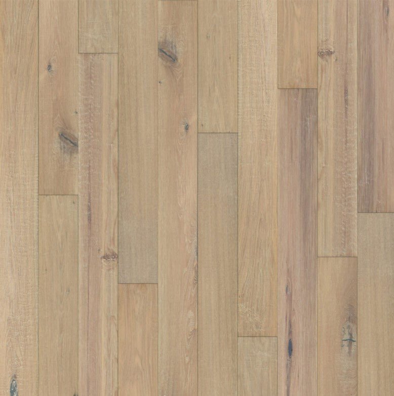 Duchateau Strata Collection engineered hardwood, European oak, Terrene color, 5/8” x 7-1/2” planks for versatile flooring options.