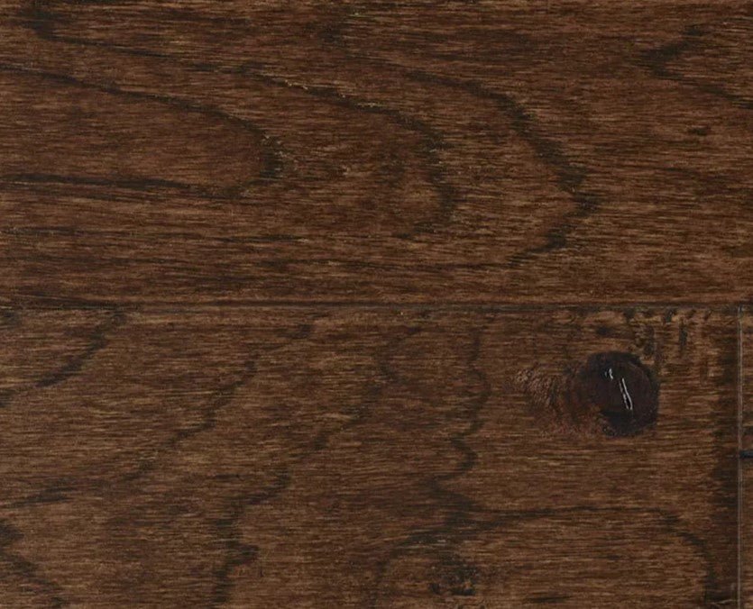 Regal Hardwood's Elk Mountain engineered hickory flooring in Abrams color, handscraped finish, 3/8 x 5 x RL, durable & stylish.