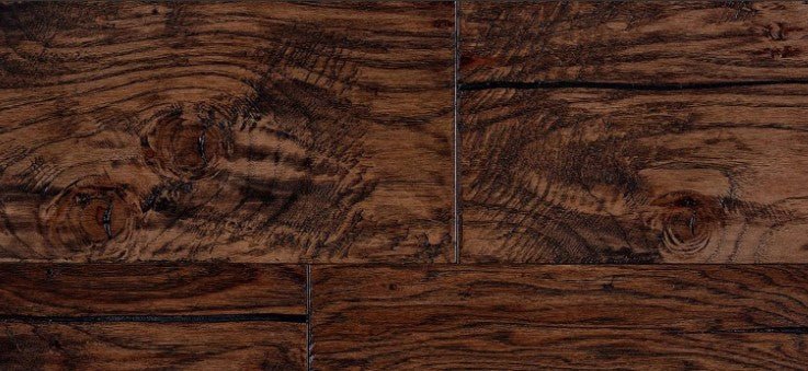 Regal Hardwood 1/2 Luxe Collection in Kensington Hickory, handscraped finish, perfect for glue, nail-down, or float installation.