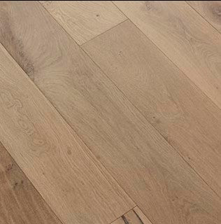 Regal Hardwood's 9/16” Woodland Reserve Trailhead engineered flooring in European Oak, wire brushed finish, durable and versatile.
