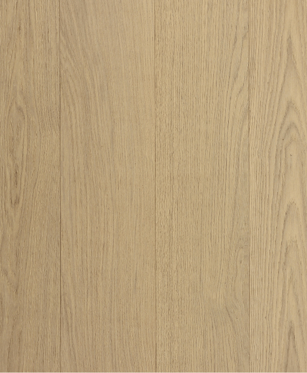 Riva Elite 8 Select engineered hardwood in Cotton color, European Oak, 5/8x8 planks with UV Matt finish, versatile installation.