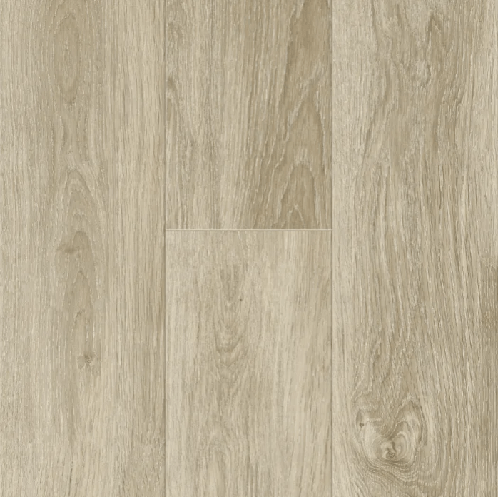 Colossal Collection Murmillo Oak Wood Poly Composite Flooring by Titan Surfaces, 12mm, embossed finish, 30mil wear layer.