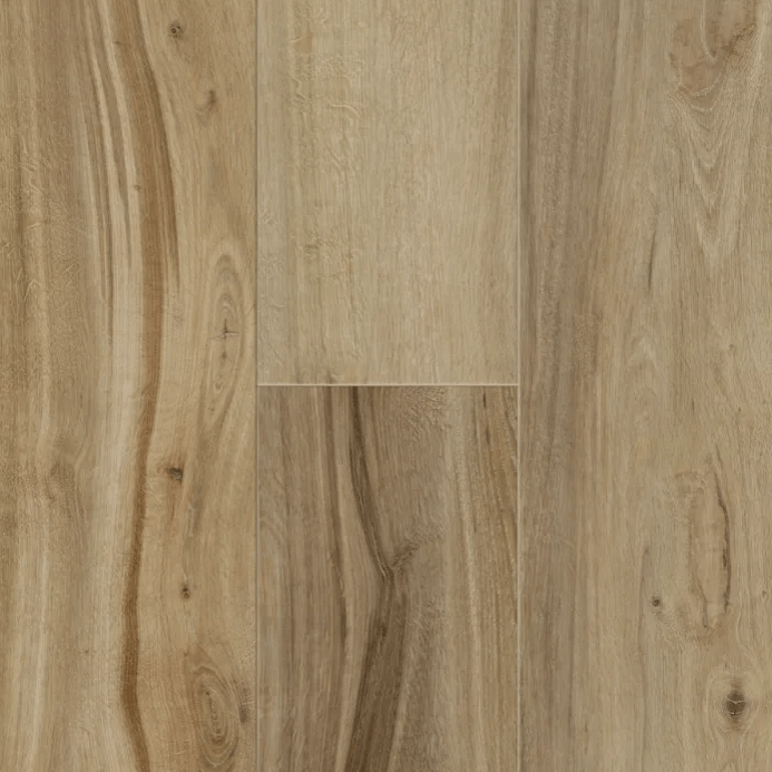 Titan Surfaces Colossal Collection wood poly composite flooring in Tigris Oak, 12mm, embossed finish, durable 30mil wear layer.