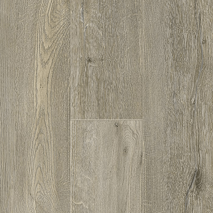 Victori Falls Oak Wood Poly Composite Flooring by Titan Surfaces, 8mm thick, 20mil wear layer, ideal for easy float installation.