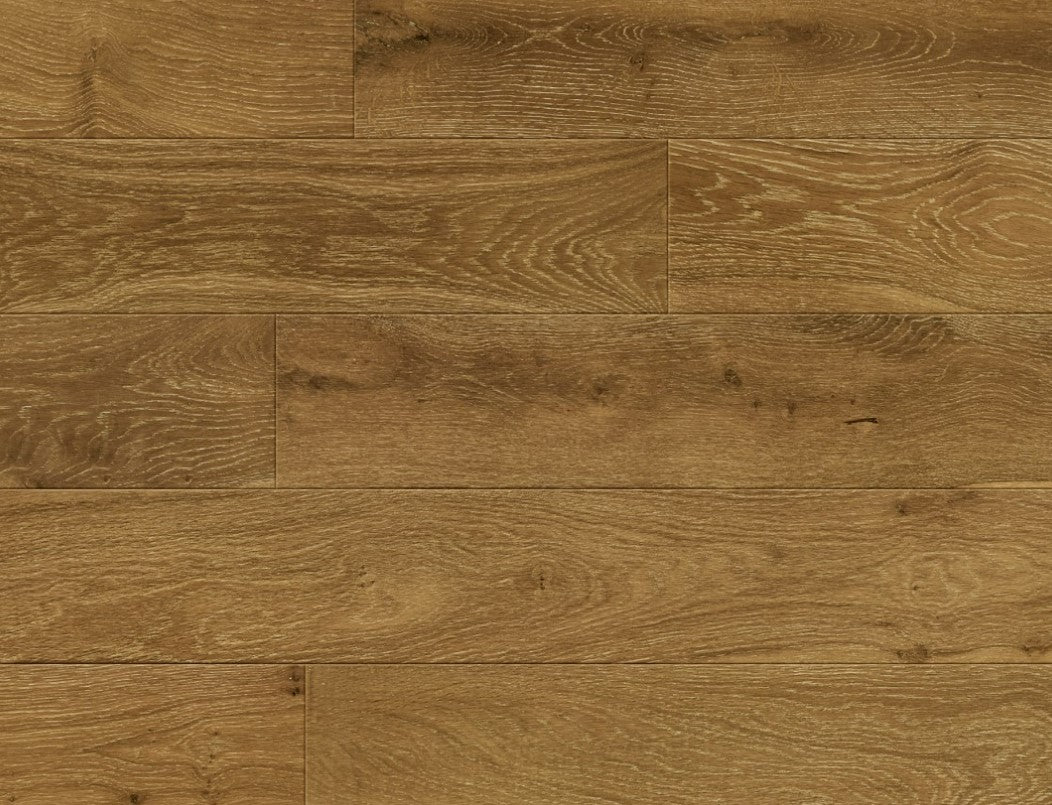 DM Beach House Collection La Jolla engineered hardwood flooring in European oak, wire-brushed finish, perfect for versatile installation.