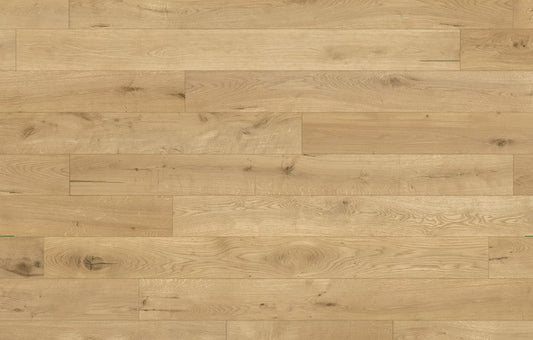 DM Comfort Line Genese Collection Alabaster European Oak flooring, wire brushed, 9/16, ideal for glue down/float installation.