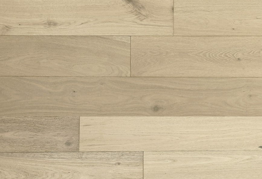 DM Silver Oak Collection 75” engineered hardwood in Desert Sand, French Oak, UV cured, ideal for stylish flooring upgrades.
