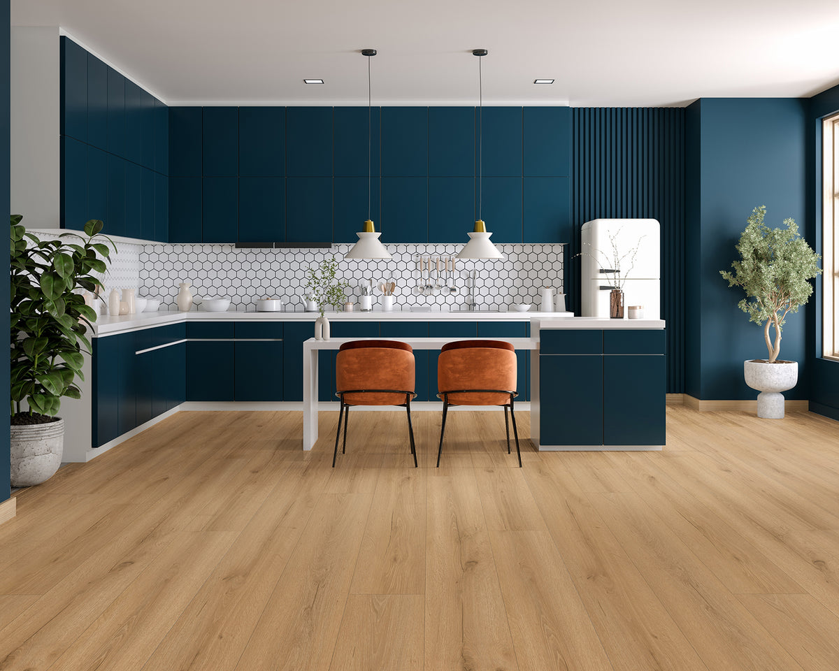 LW Flooring Cascades Bowstring laminate, product view.