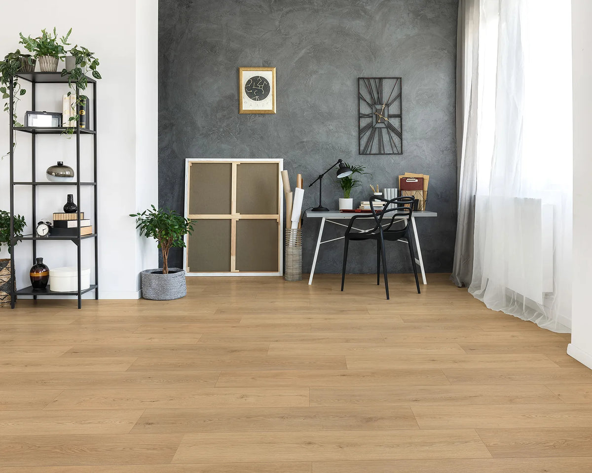 LW Flooring Grand Coast Friday Harbor luxury vinyl plank, room scene.