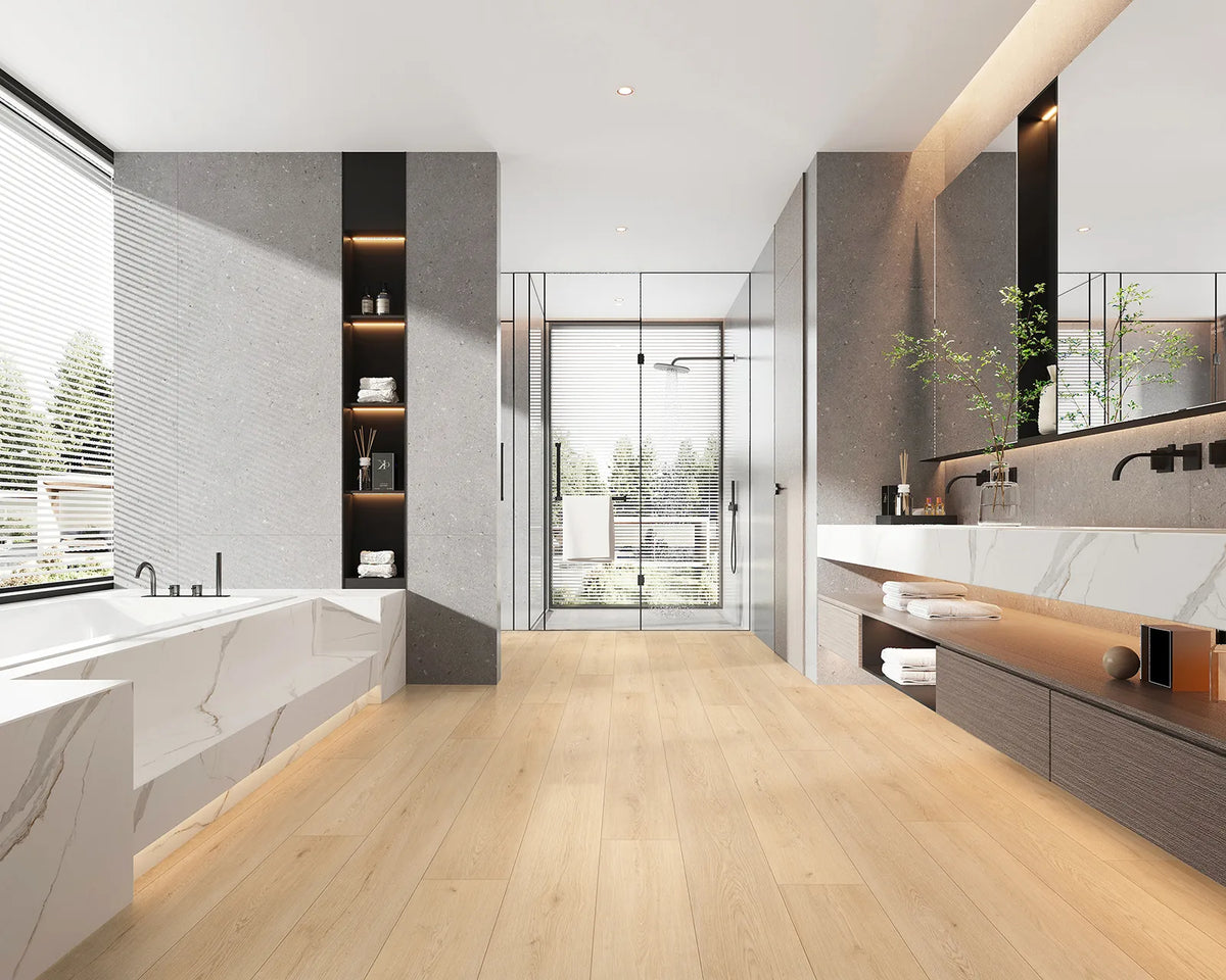 LW Flooring Grand Coast Gold Coast luxury vinyl plank, room scene.