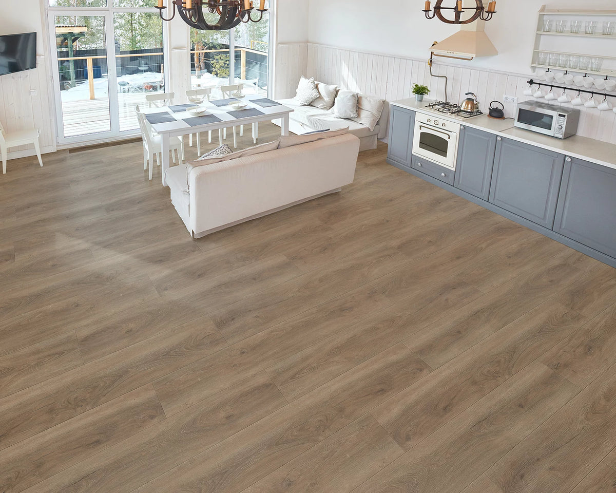 LW Flooring Lakeview Mackinac Island luxury vinyl plank, room scene.