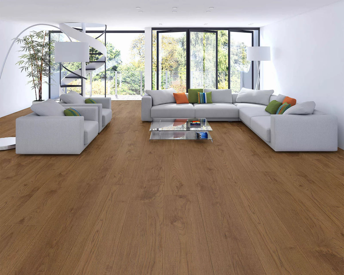 LW Flooring Odyssey Mariposa laminate, product view.