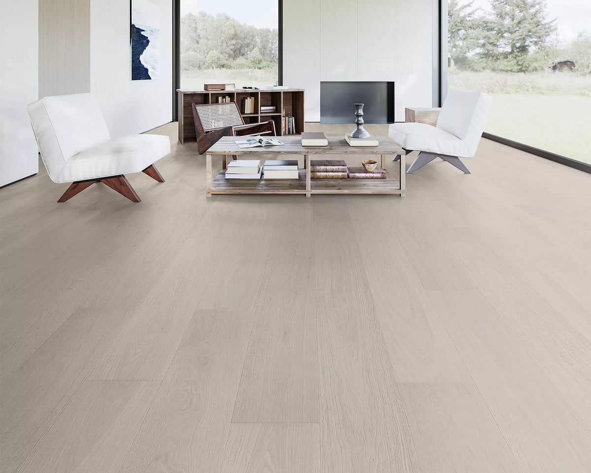 LW Flooring Pristine Cambria engineered hardwood, room scene.