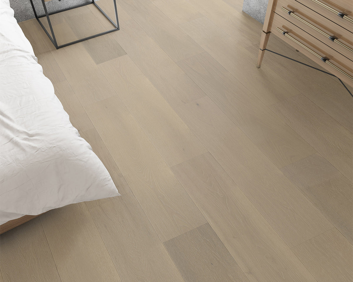 LW Flooring Pristine Lambert engineered hardwood, room scene.