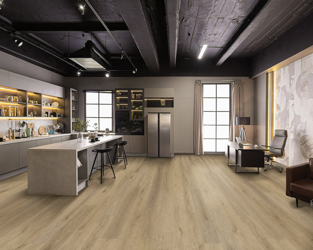 LW Flooring Renaissance Avelino engineered hardwood, room scene.