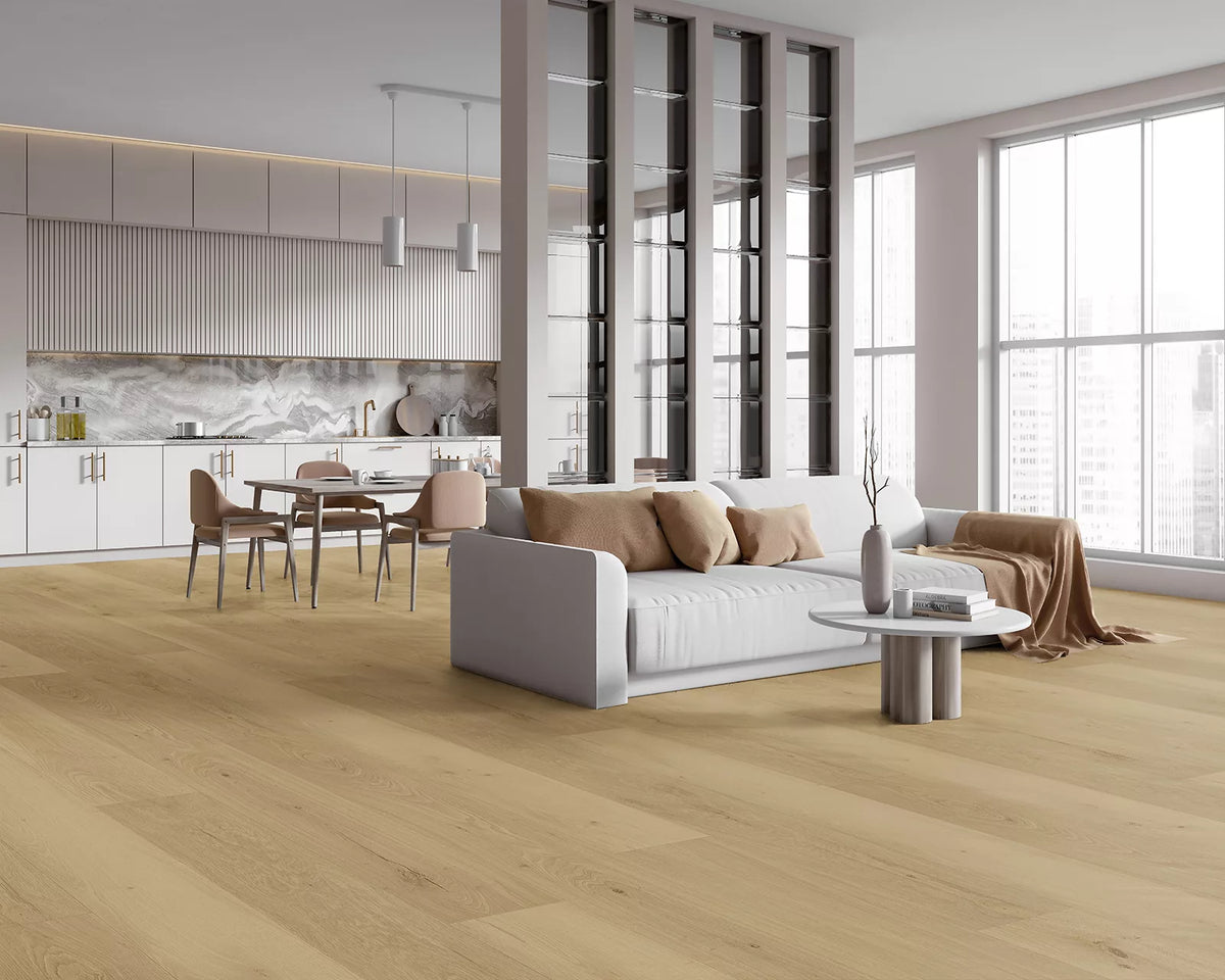 LW Flooring Riverstone Havana luxury vinyl plank, product view.