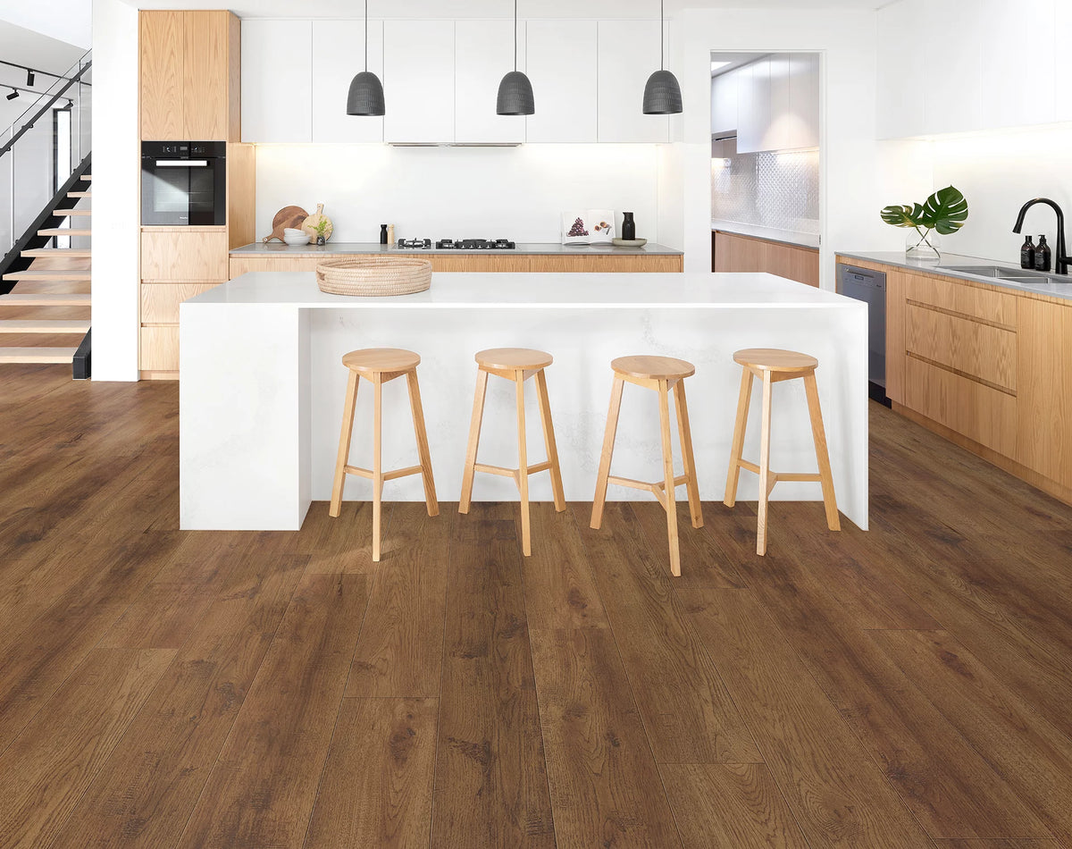 LW Flooring Riverstone Topaz Lagoon luxury vinyl plank, product view.