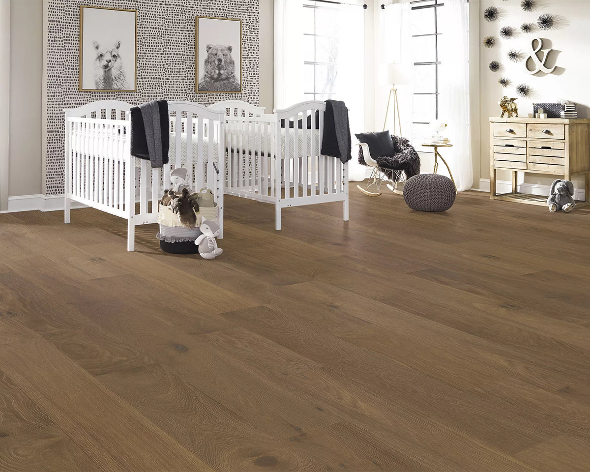 LW Flooring Sonoma Valley Brunello engineered hardwood, room scene.
