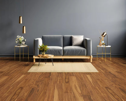 LW Flooring Traditions Acacia Natural engineered hardwood, room scene.