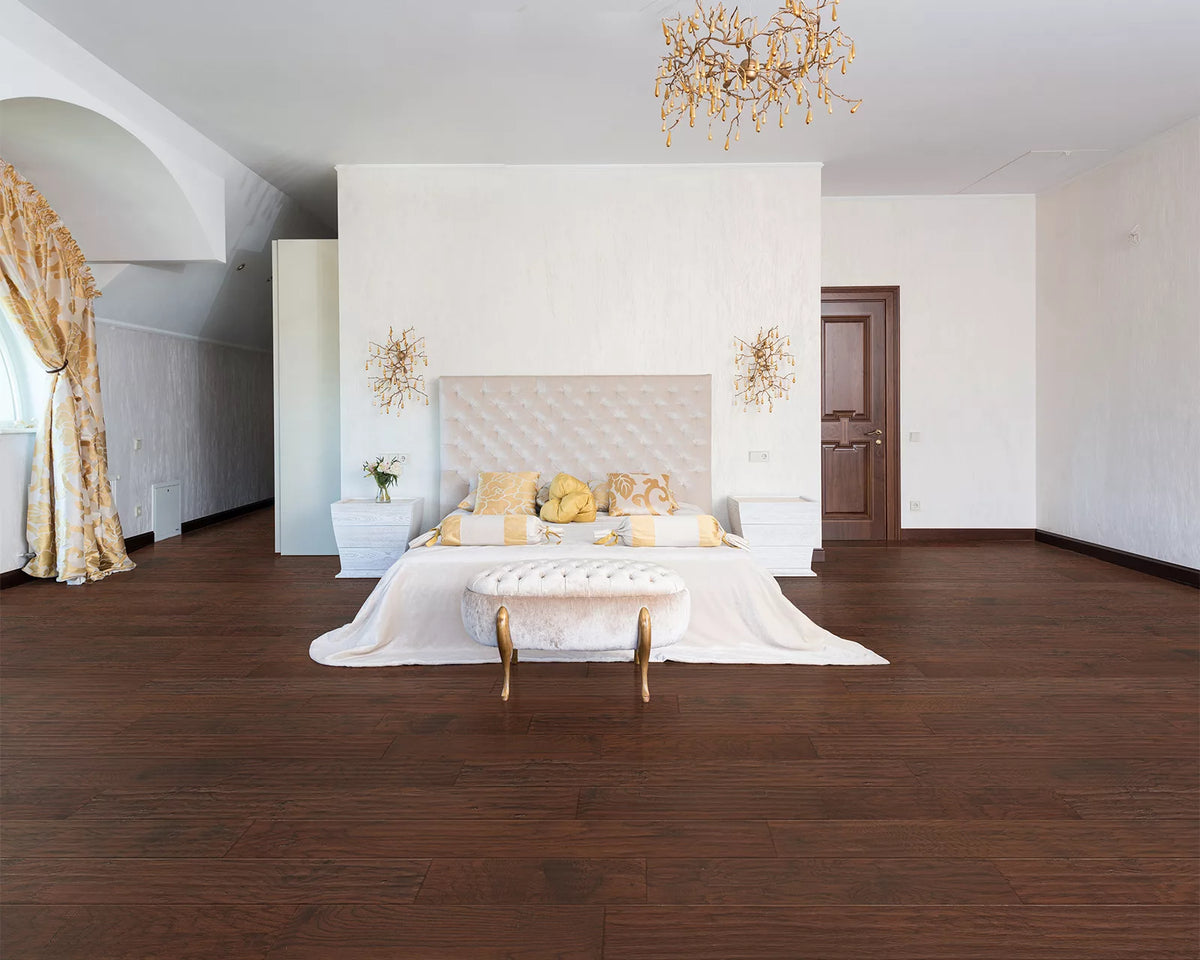 LW Flooring Traditions Java engineered hardwood, room scene.