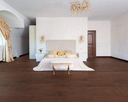 LW Flooring Traditions Java engineered hardwood, room scene.