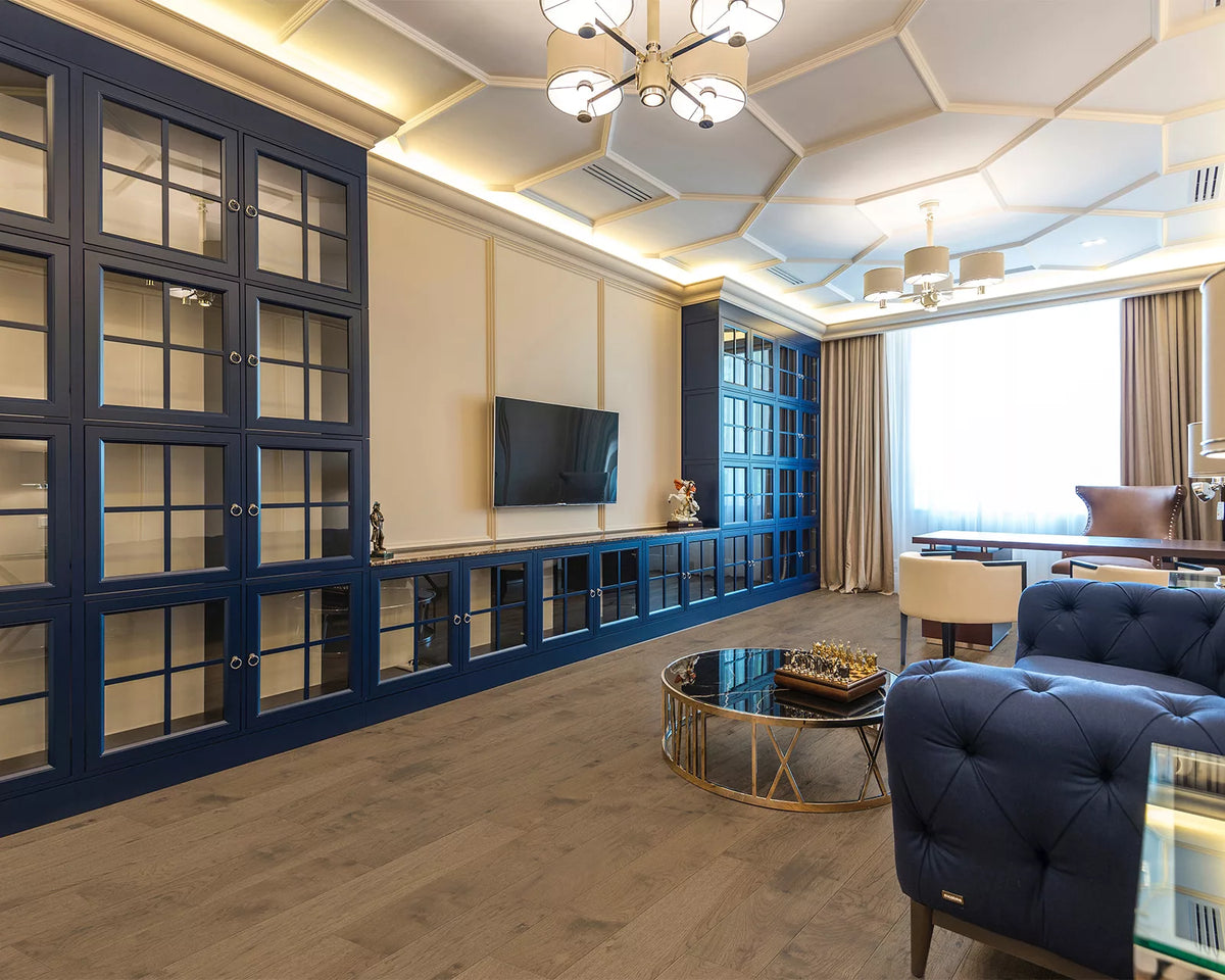 LW Flooring Traditions Toasted Almond engineered hardwood, room scene.