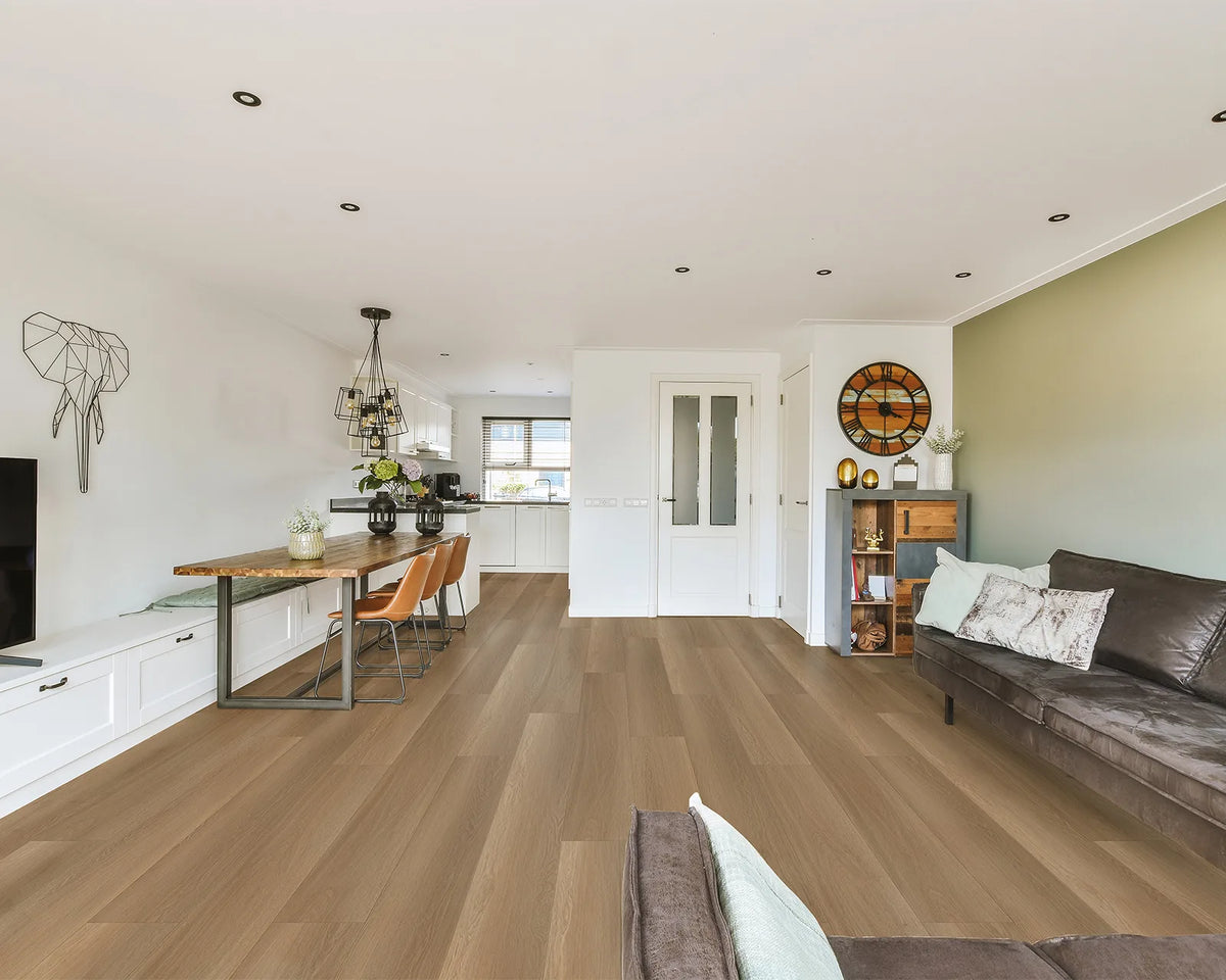 LW Flooring Uptown Avenue Burlington luxury vinyl plank, room scene.