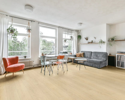 LW Flooring Uptown Avenue Nantucket luxury vinyl plank, room scene.