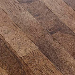 Regal Hardwood 3/8\ Frontier SE Engineered Hickory Flooring in Sherwood, Titanium ScuffGARD finish, versatile installation options.