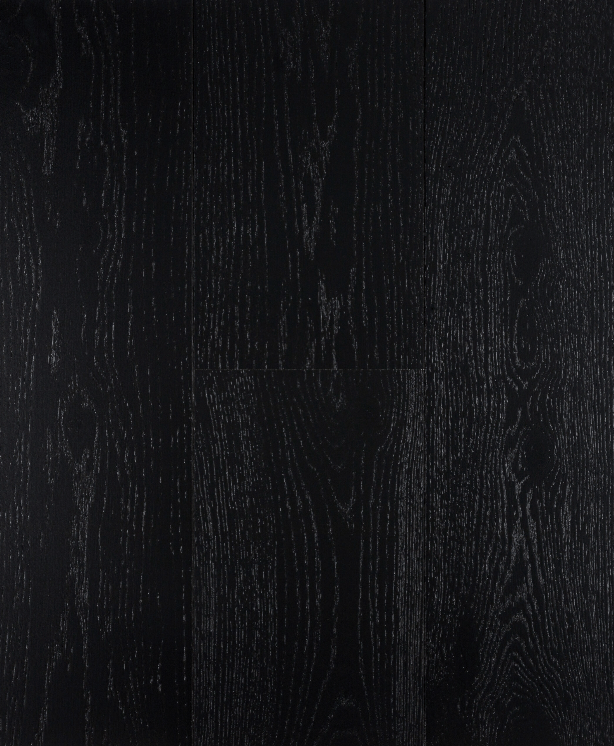 Riva Elite 8 Character engineered hardwood flooring in black European oak, 5/8x8'x8', with Bona UV Matt finish, versatile installation.